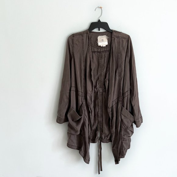 Anthropologie Hei Hei Morgan Draped Utility Jacket Open Front Size XS - Picture 2 of 13